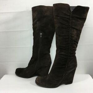 MIA Suede wedge tall boots